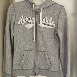 Aeropostale Gray Zip-Up Hoodie